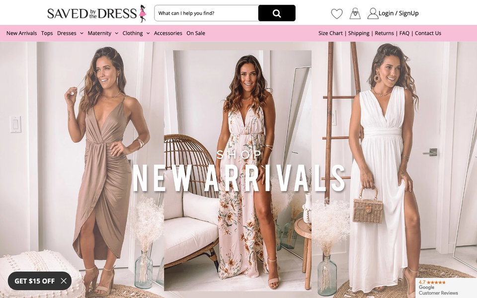 Saved by the Dress website