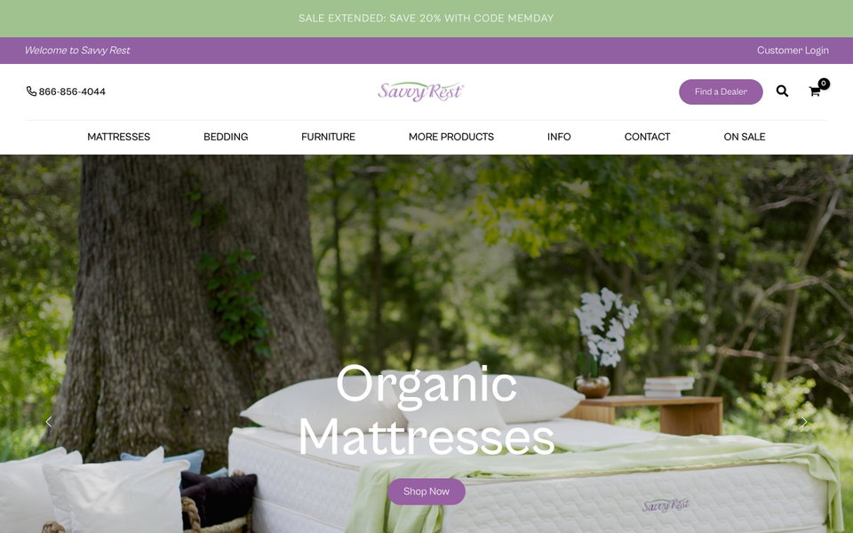 Savvy Rest website
