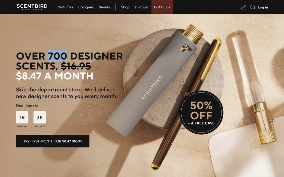 Scentbird website