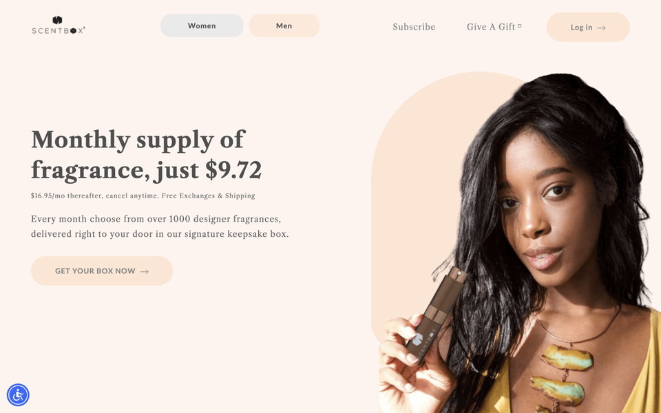 ScentBox website