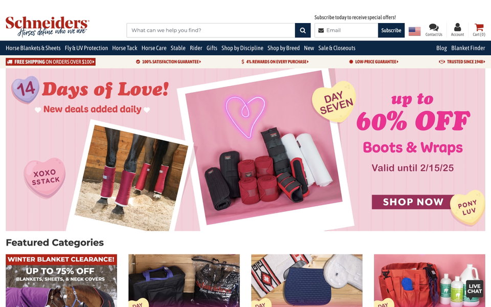 Schneider's Saddlery website