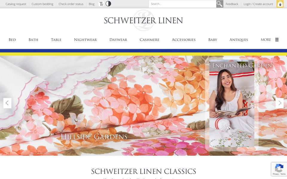 Schweitzer Linen website