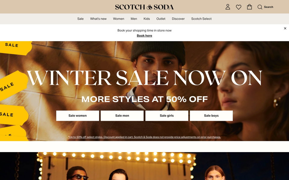 Scotch & Soda website