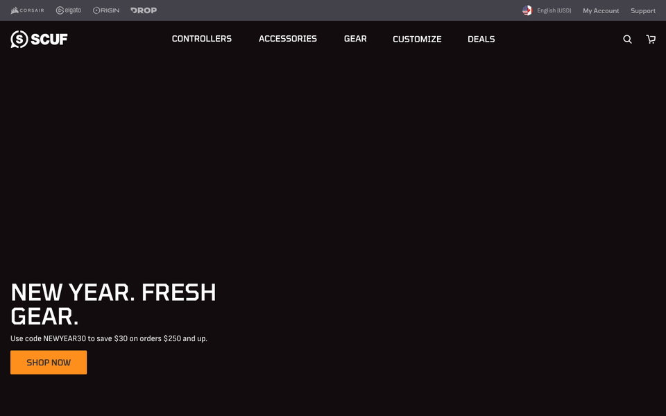 SCUF Gaming website