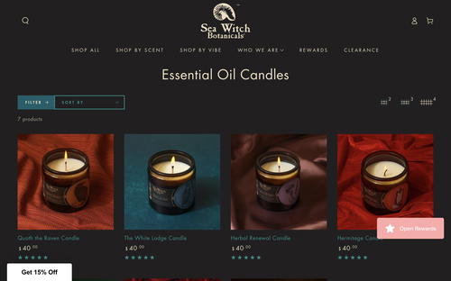 Sea Witch Botanicals website screenshot