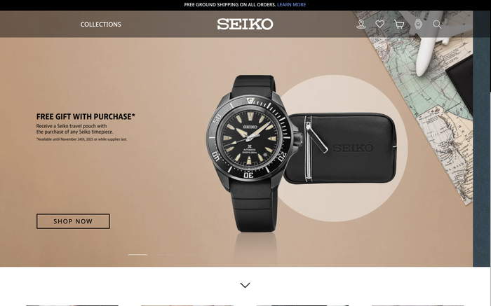 Seiko USA screenshot
