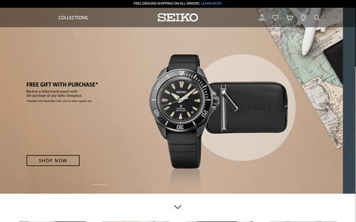 Seiko USA website screenshot