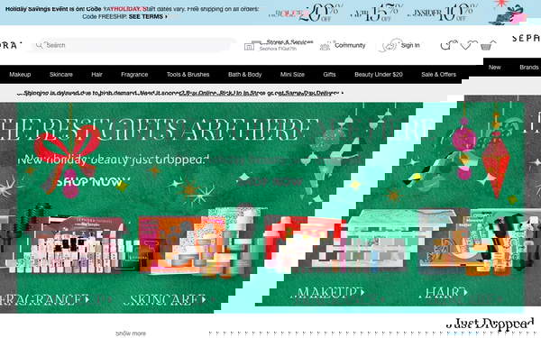 Sephora screenshot