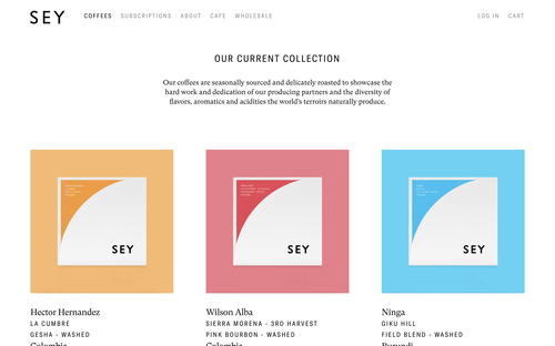 SEY Coffee website screenshot