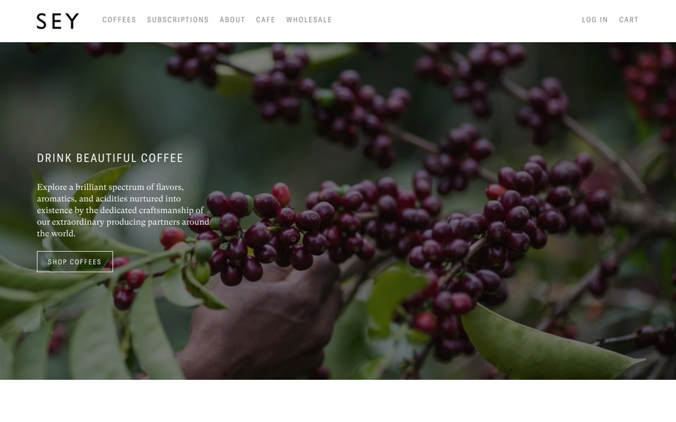 SEY Coffee website
