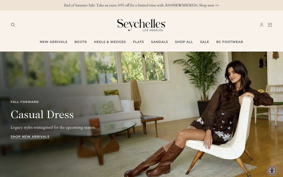 Seychelles Footwear website