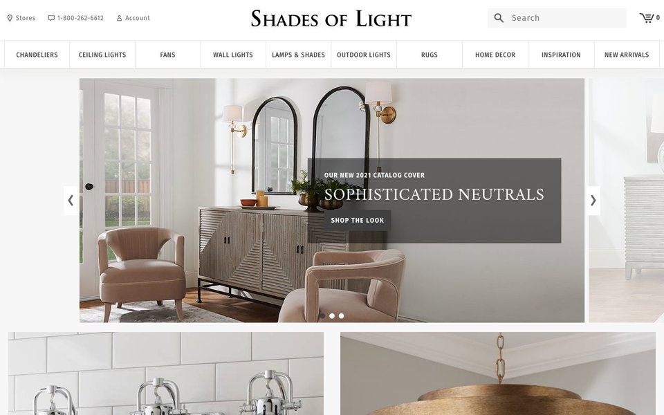 Shades of Light website