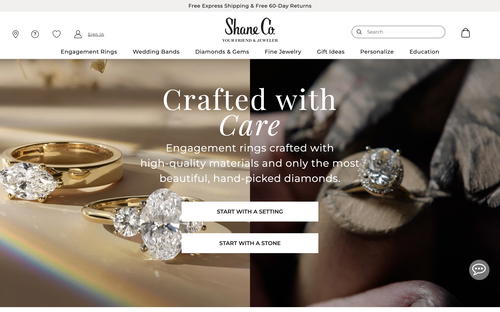 Shane Co. website screenshot