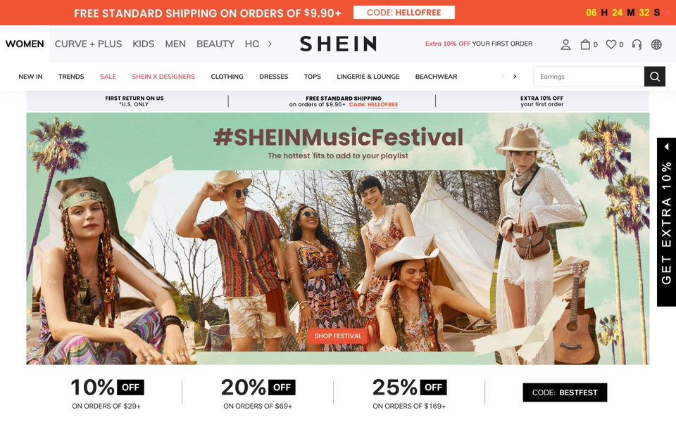 SHEIN website