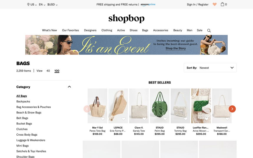 Shopbop on Shomp