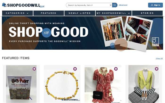 shopgoodwill.com screenshot