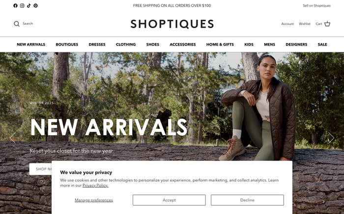 Shoptiques screenshot