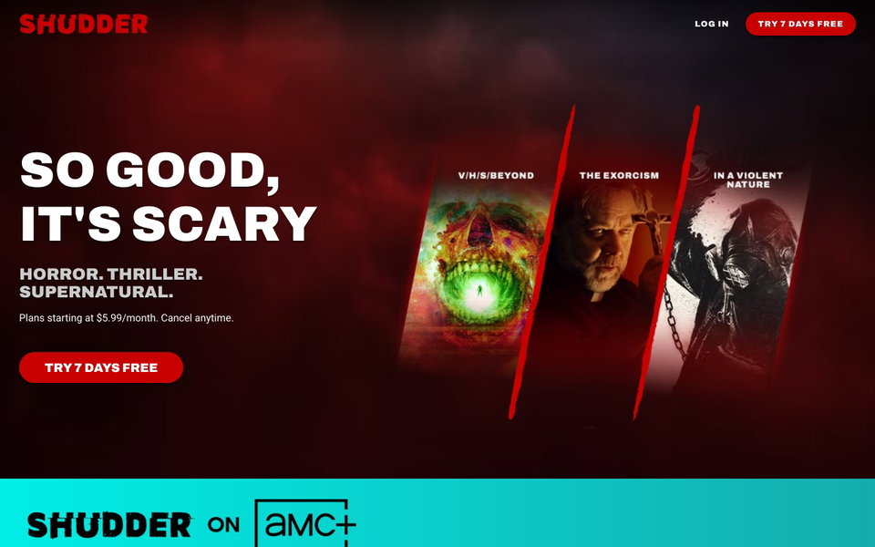 Shudder website