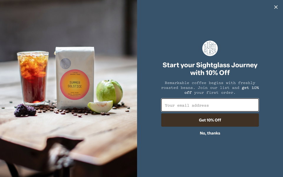 Sightglass Coffee website
