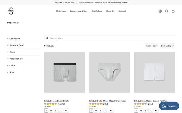 Silkcut Underwear screenshot