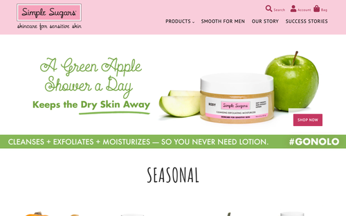 Simple Sugars website screenshot