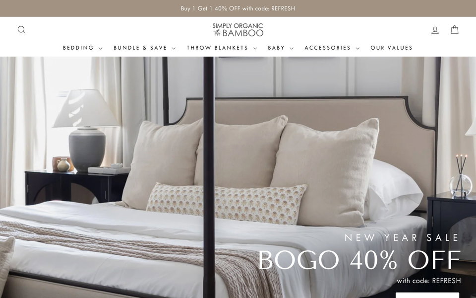 Simply Organic Bamboo website