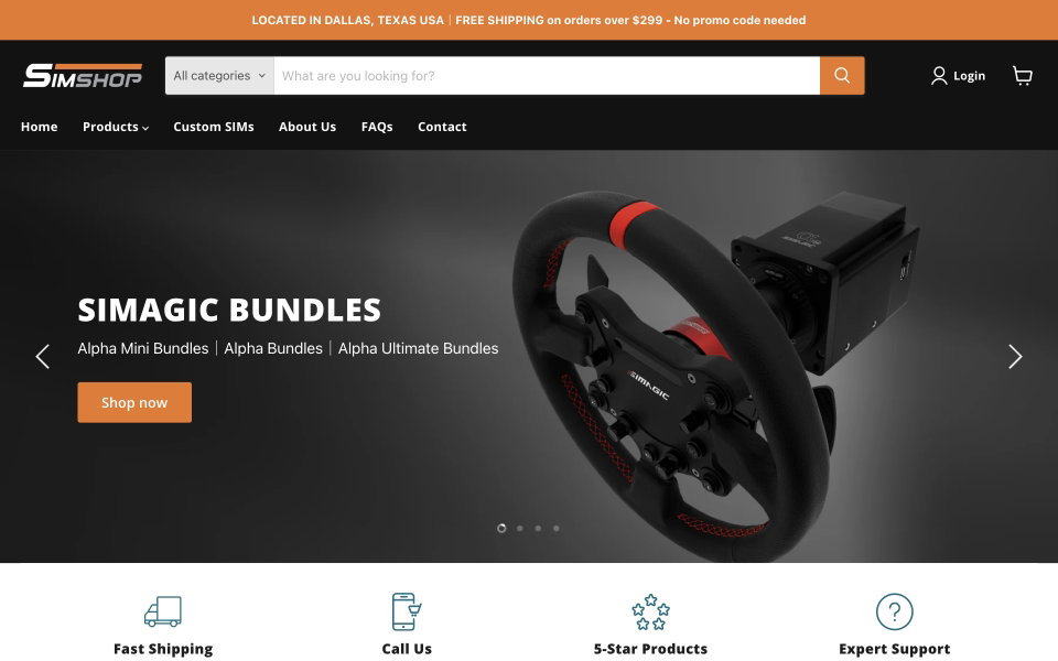 Simshop website