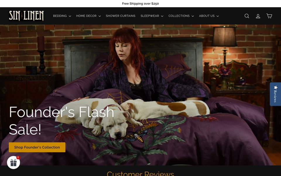 Sin in Linen website