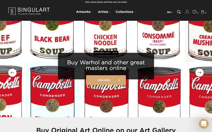 Singulart screenshot