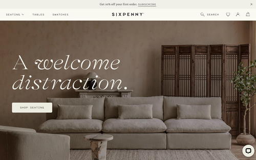 Sixpenny website screenshot