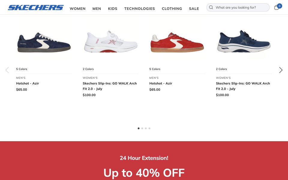 Skechers website