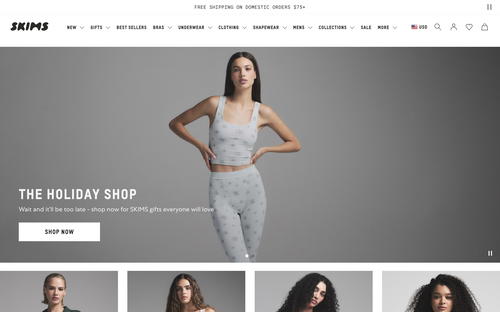 SKIMS website screenshot