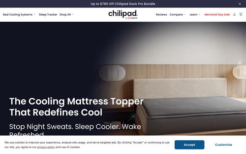 Sleep.me website screenshot
