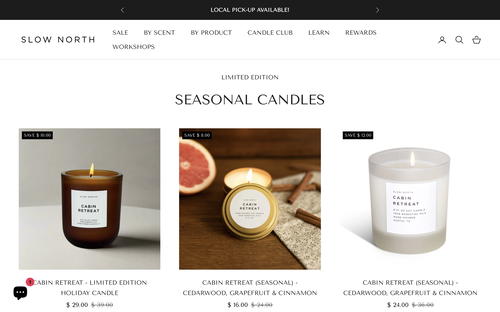 Slow North website screenshot