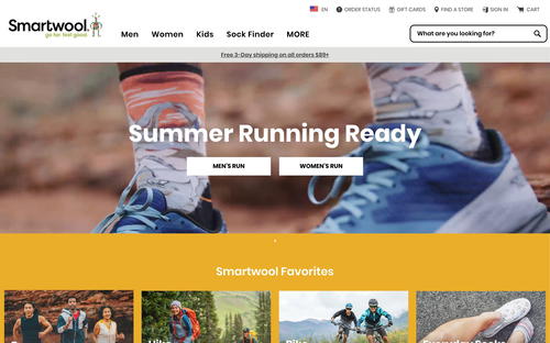 Smartwool website screenshot