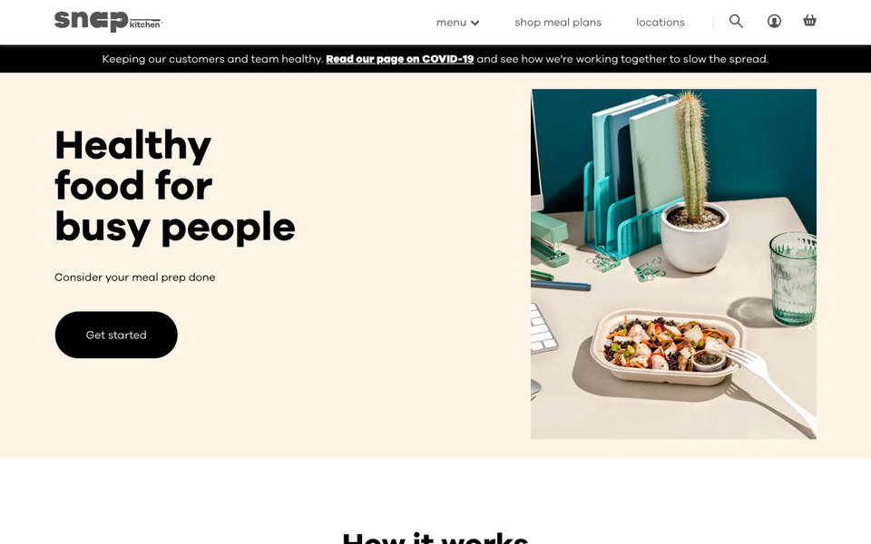 Snap Kitchen website