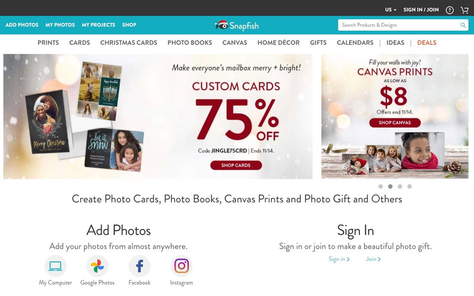 Snapfish website