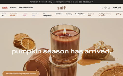 Snif website screenshot