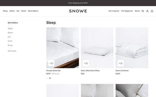 SNOWE website screenshot