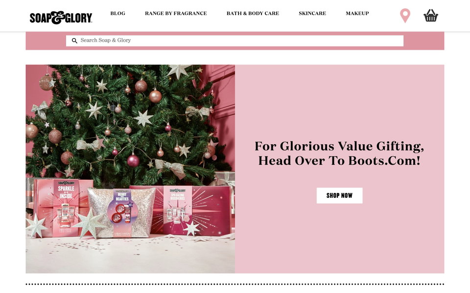 Soap & Glory website