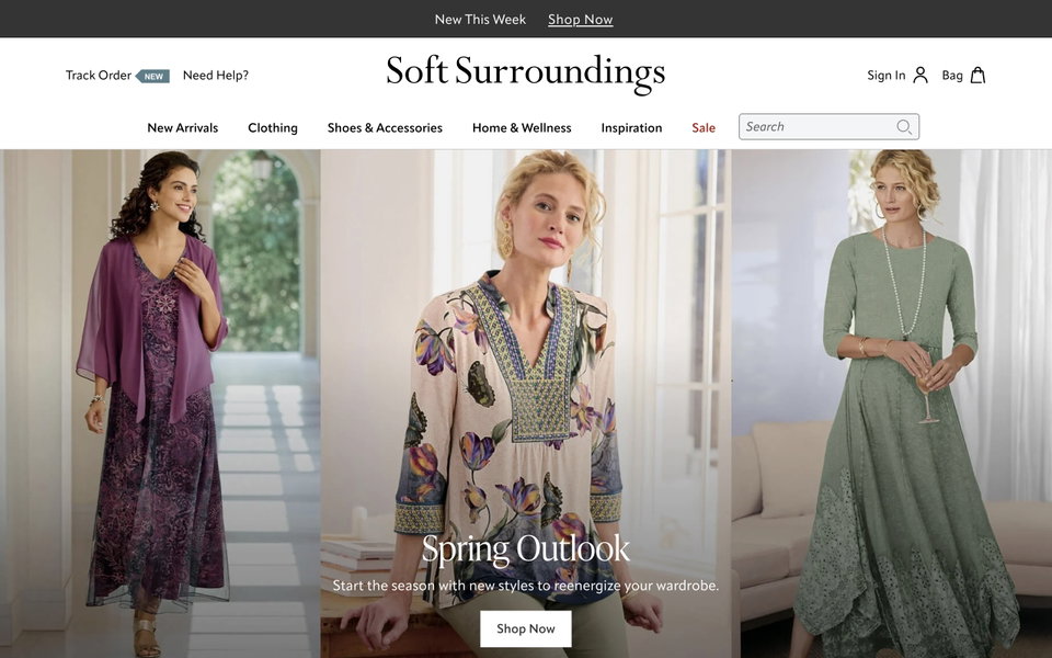 Soft Surroundings website