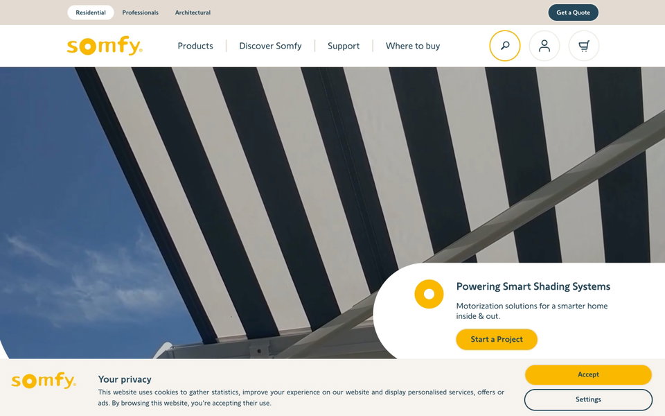 Somfy website