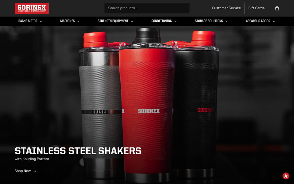 Sorinex Exercise Equipment website