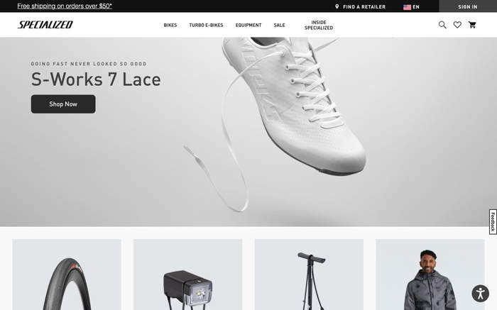 Specialized Bicycles screenshot