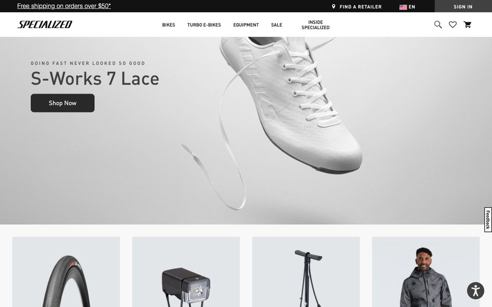 Specialized Bicycles website