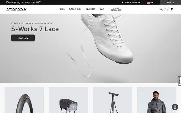 Specialized Bicycles screenshot