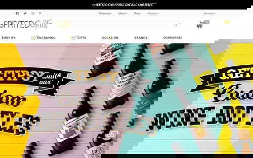 Spirited Gifts website screenshot