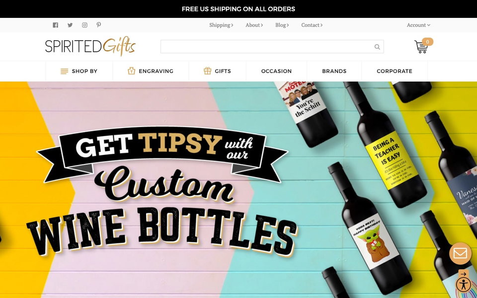 Spirited Gifts website