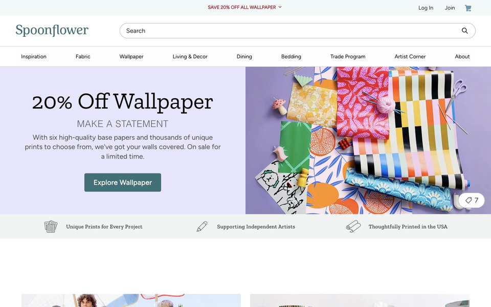 Spoonflower website