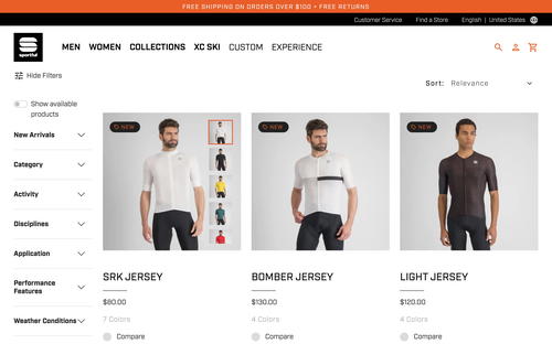 Sportful website screenshot